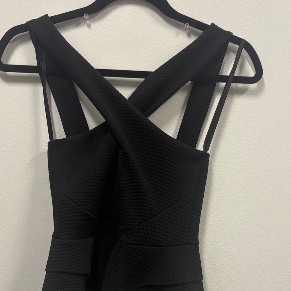 bebe Black Textured Tank Top
